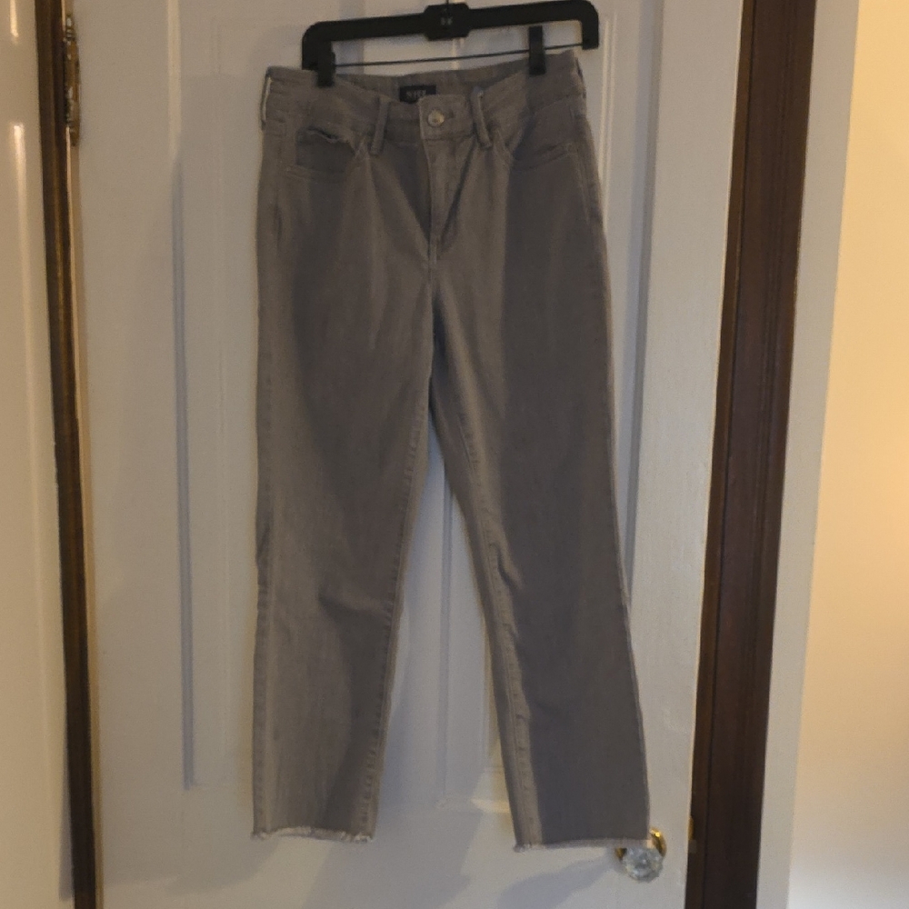 NYDJ Marilyn Straight Cool Embrace Gray Denim Jeans